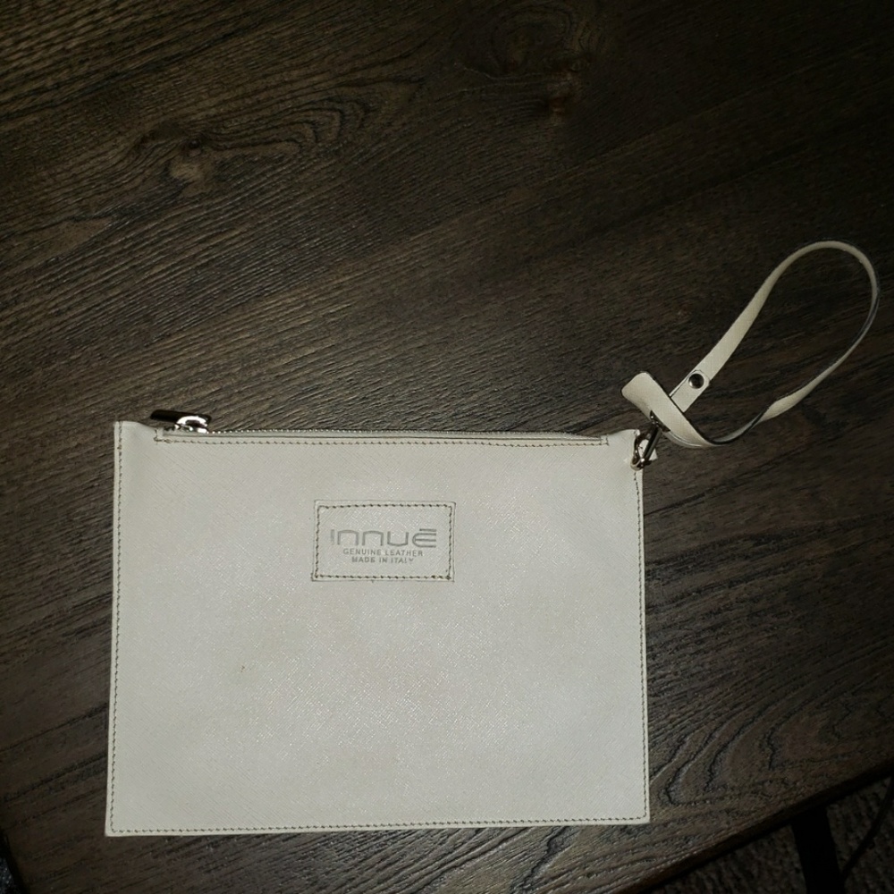 New Innue Saffiano Leather Wristlet